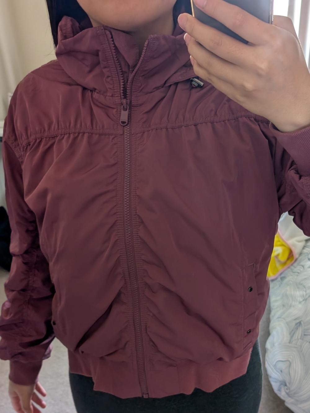 Athleta Jetsetter Bomber Jacket in magenta